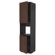 Bruine METOD keukenkast met donker hout en metalen details.