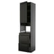 METOD / KNIVSHULT Hoge kast combimagn&deur/3 lades, zwartgrijs/Bodbyn zwart, 60x60x240 cm