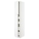 Witte METOD hoge keukenkast met meerdere planken en modern design.