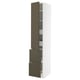Witte METOD kast met donkerbruine deuren.