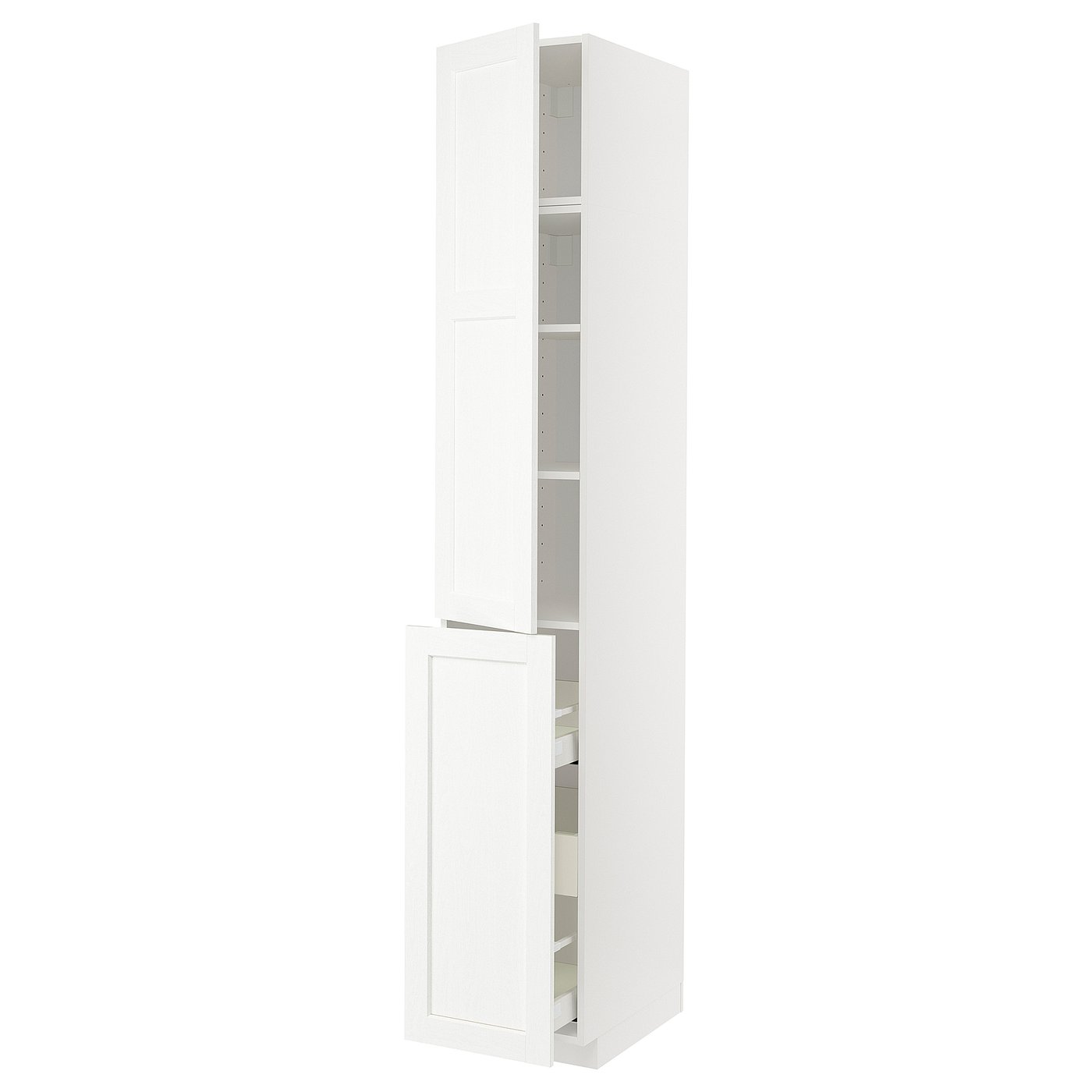 METOD / MAXIMERA Hoge kast uittrekb 3la/1dr/2plank
