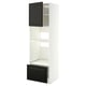METOD / MAXIMERA Hoge kast voor inbouwapparatuur, wit/Bodbyn zwart, 60x60x200 cm