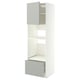 METOD / MAXIMERA Hoge kast voor inbouwapparatuur, wit/Havstorp lichtgrijs, 60x60x200 cm