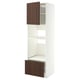 METOD / MAXIMERA Hoge kast voor inbouwapparatuur, wit/Sinarp bruin, 60x60x200 cm