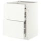 METOD / MAXIMERA Onderkast 2 front/2 lg/1 M/1 hg la, wit/Aspudden mat wit, 60x60 cm
