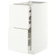 METOD / MAXIMERA Onderkast 2 front/2 lg/1 M/1 hg la, wit/Aspudden mat wit, 40x60 cm