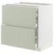 METOD / MAXIMERA Onderkast 2 front/2 lg/1 M/1 hg la, wit/Stensund lichtgroen, 80x60 cm