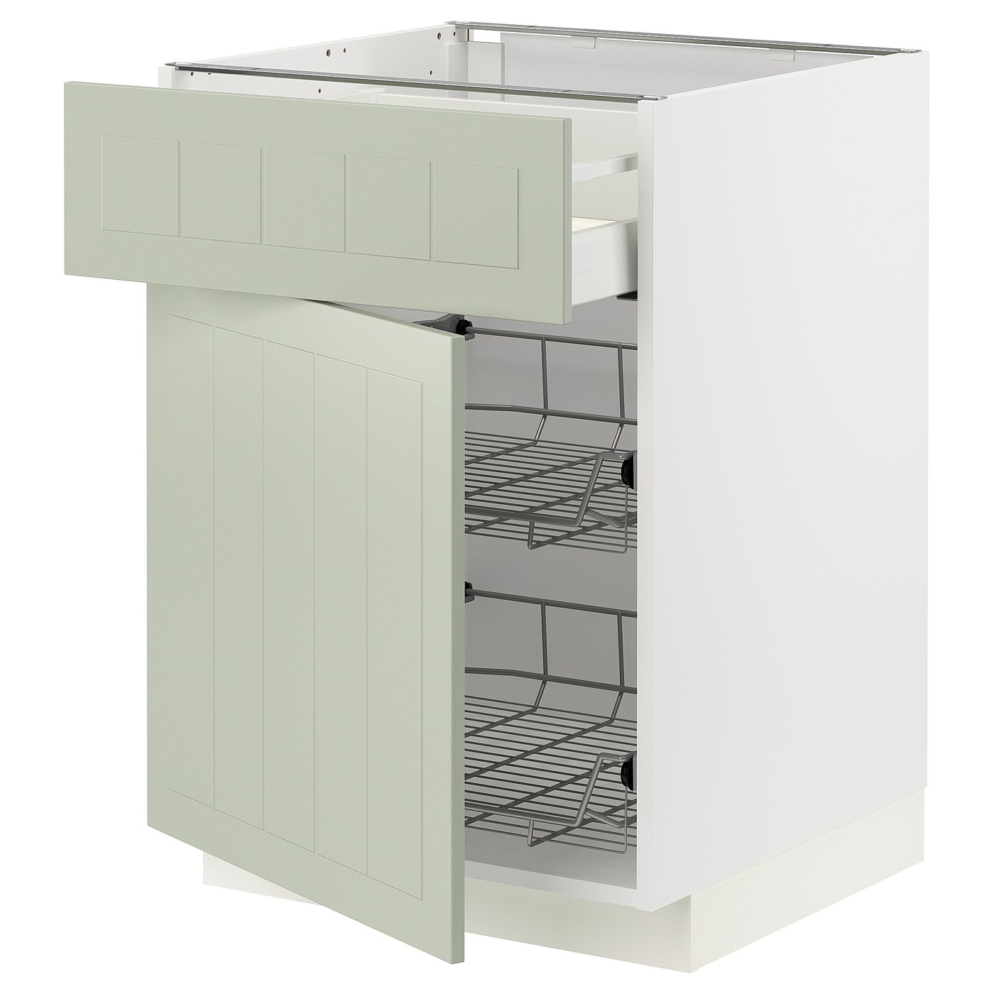 AKORD | Keukenkast met werkblad - Oliwia S40 | Keukenonderkast met deur, lade en 2 legplanken | Onderkast keuken 40 cm breed | ABS 18 mm | 46 x 40 x
