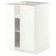 METOD Onderkast met plank/2 deuren, wit/Aspudden mat wit, 60x60 cm