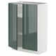 METOD kast, hoogglans grijsgroen, modern design, verstelbare legplanken.