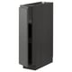 METOD keukenkast in donkergrijs met verstelbare legplanken, open deur met modern design.