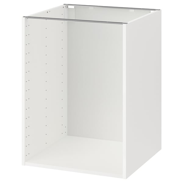 METOD keukenkast, wit, rechthoekig, modern design met geperforeerde achterwand.