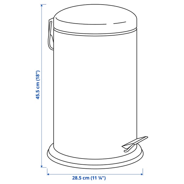 Manoeuvreren Sympton musical Pedaalemmer, MJÖSA, wit, 12 l - IKEA