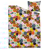 Helder gebloemd beddengoed set, kleurrijk. Veelkleurige bloemen op een zachte mix van katoen en viscose.