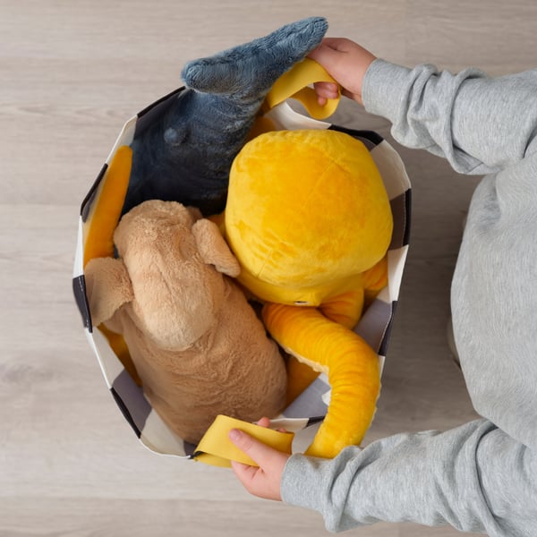 NICKY Opbergtas, zwart wit/gestreept