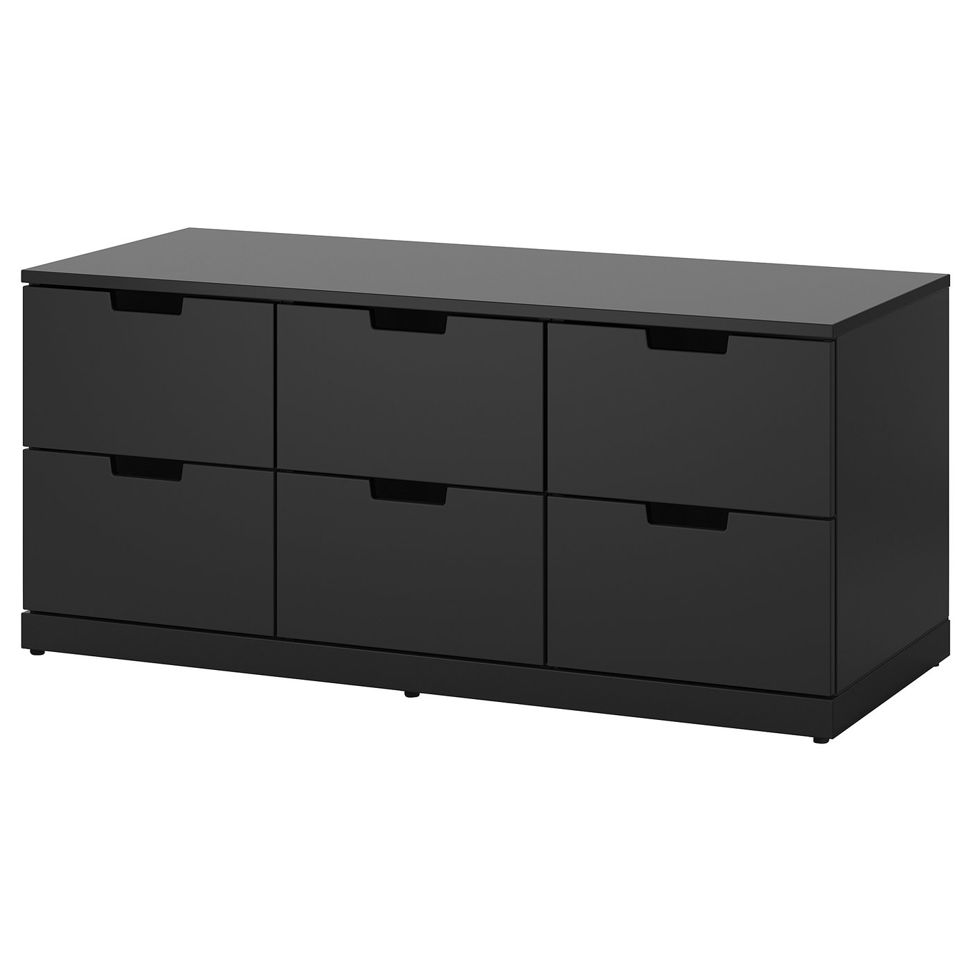 NORDLI Ladekast met 6 lades antraciet 120x54 cm