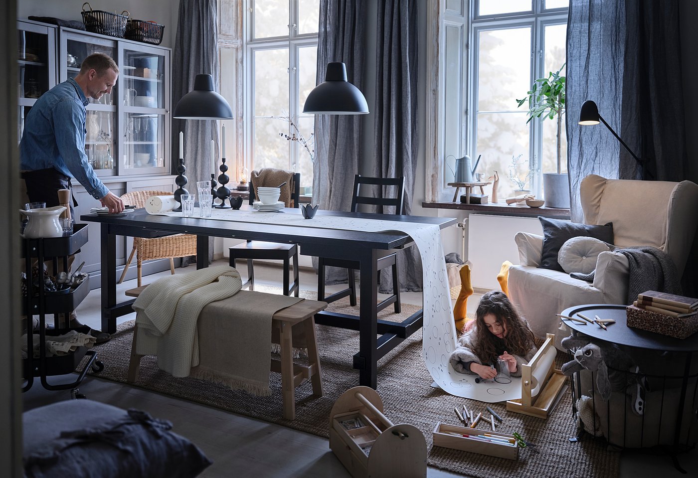 nordviken uitschuifbare tafel zwart koop hier ikea