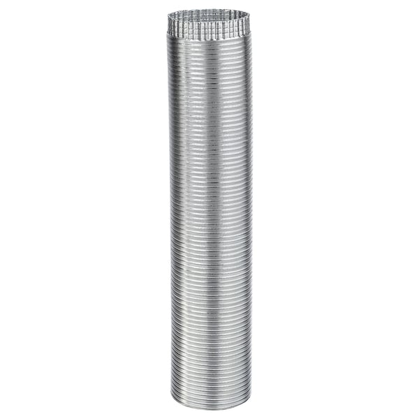 NYTTIG TUB 150: hoog, zilveren, cilindrisch aluminium. Ingewikkeld gaasontwerp.