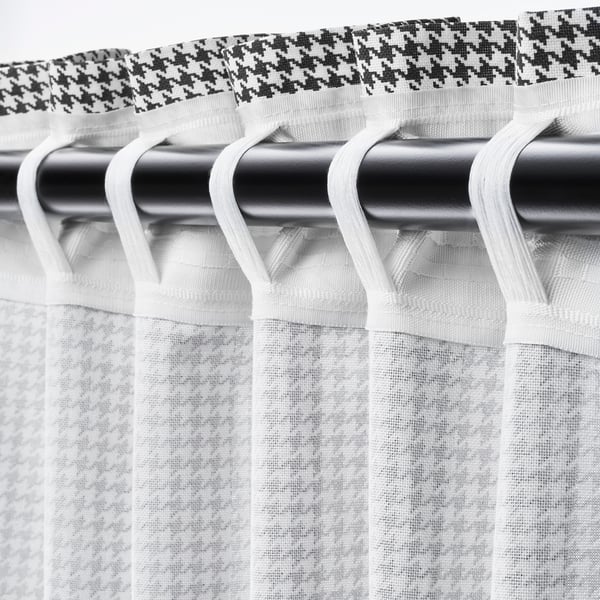 ordensfly gordijnen 1 paar wit donkergrijs 145x300 cm ikea