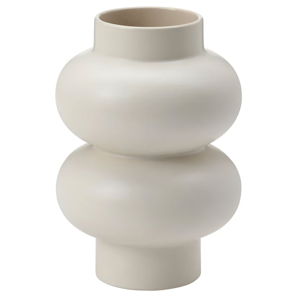 PÄRLHÄGG Vaas, beige, 22 cm