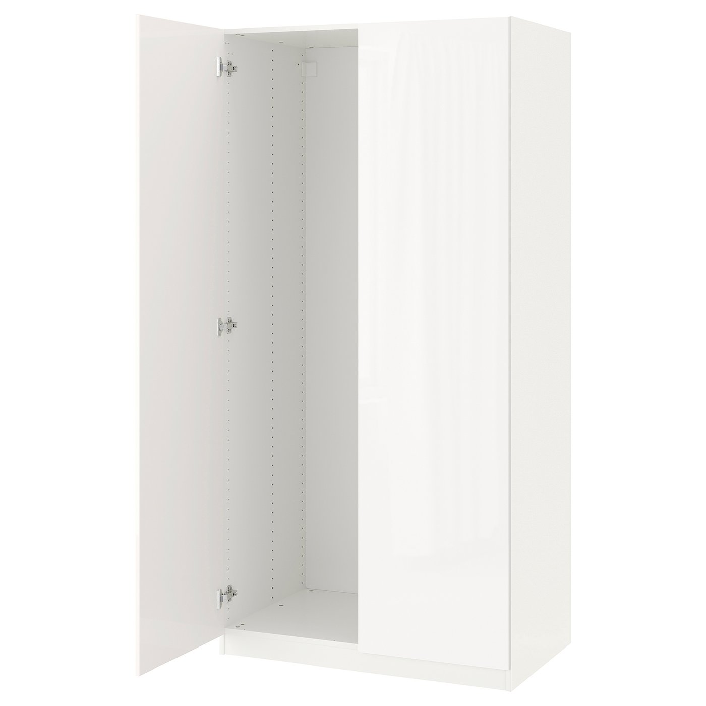PAX / FARDAL Kledingkastcombinatie wit/hoogglans/wit 100x38x201 cm