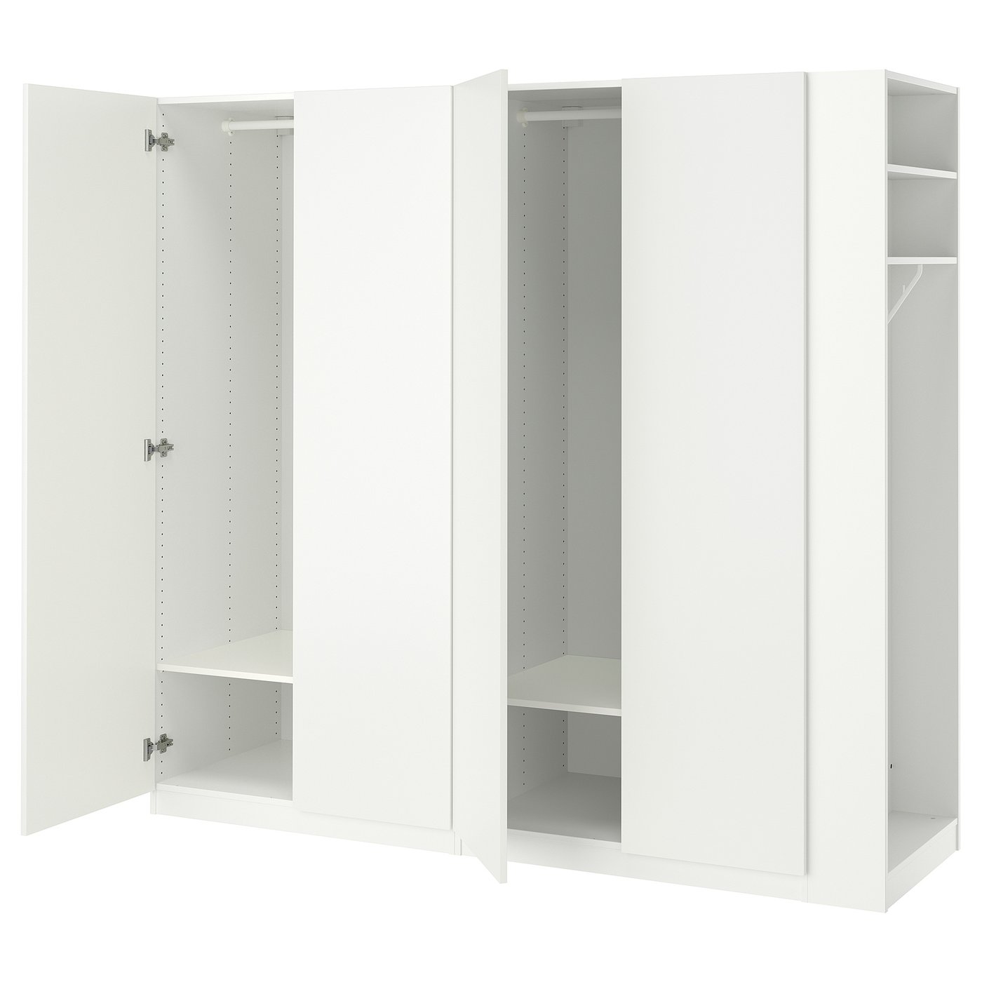 PAX / FORSAND Kledingkast wit/wit 220x60x201 cm