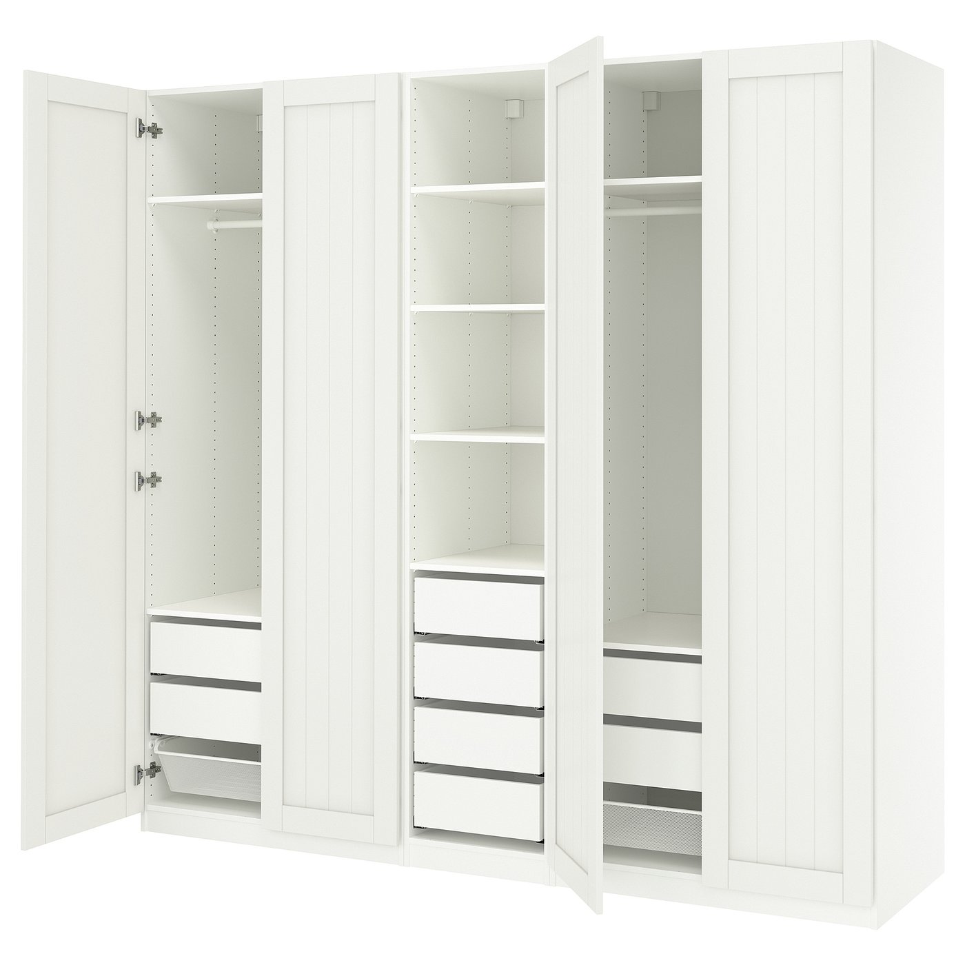 PAX / GULLABERG Kledingkastcombinatie wit/wit 250x60x236 cm