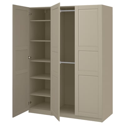 PAX / TYSSEDAL Kledingkastcombinatie, grijsbeige/grijsbeige, 150x58x201 cm