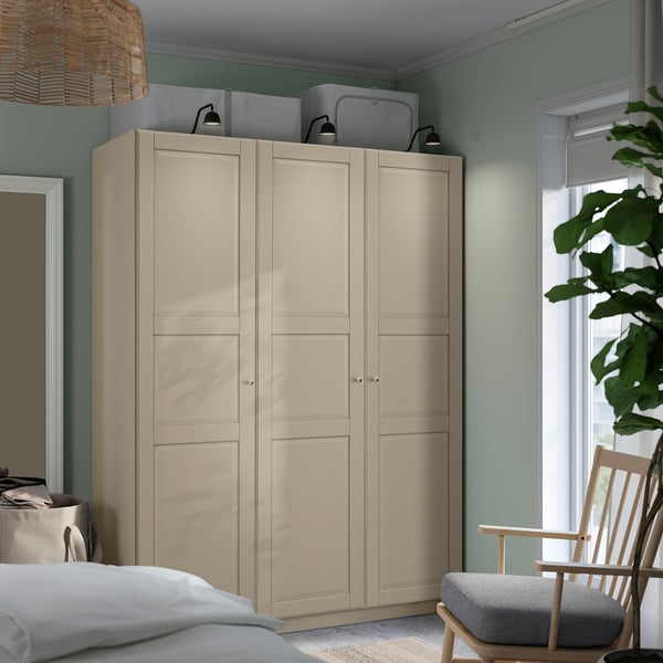 PAX / TYSSEDAL Kledingkastcombinatie, grijsbeige/grijsbeige, 150x58x201 cm