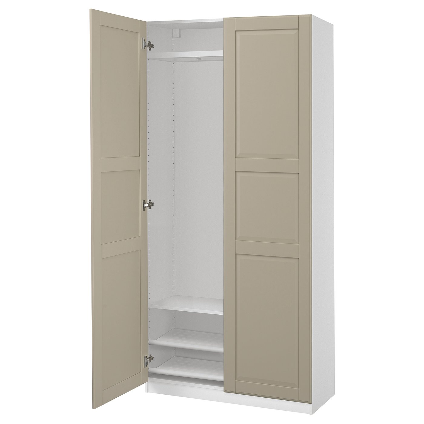 PAX / TYSSEDAL Kledingkastcombinatie wit/grijsbeige 100x38x201 cm