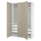 Optie: PAX / TYSSEDAL Kledingkastcombinatie, wit/grijsbeige, 150x60x236 cm