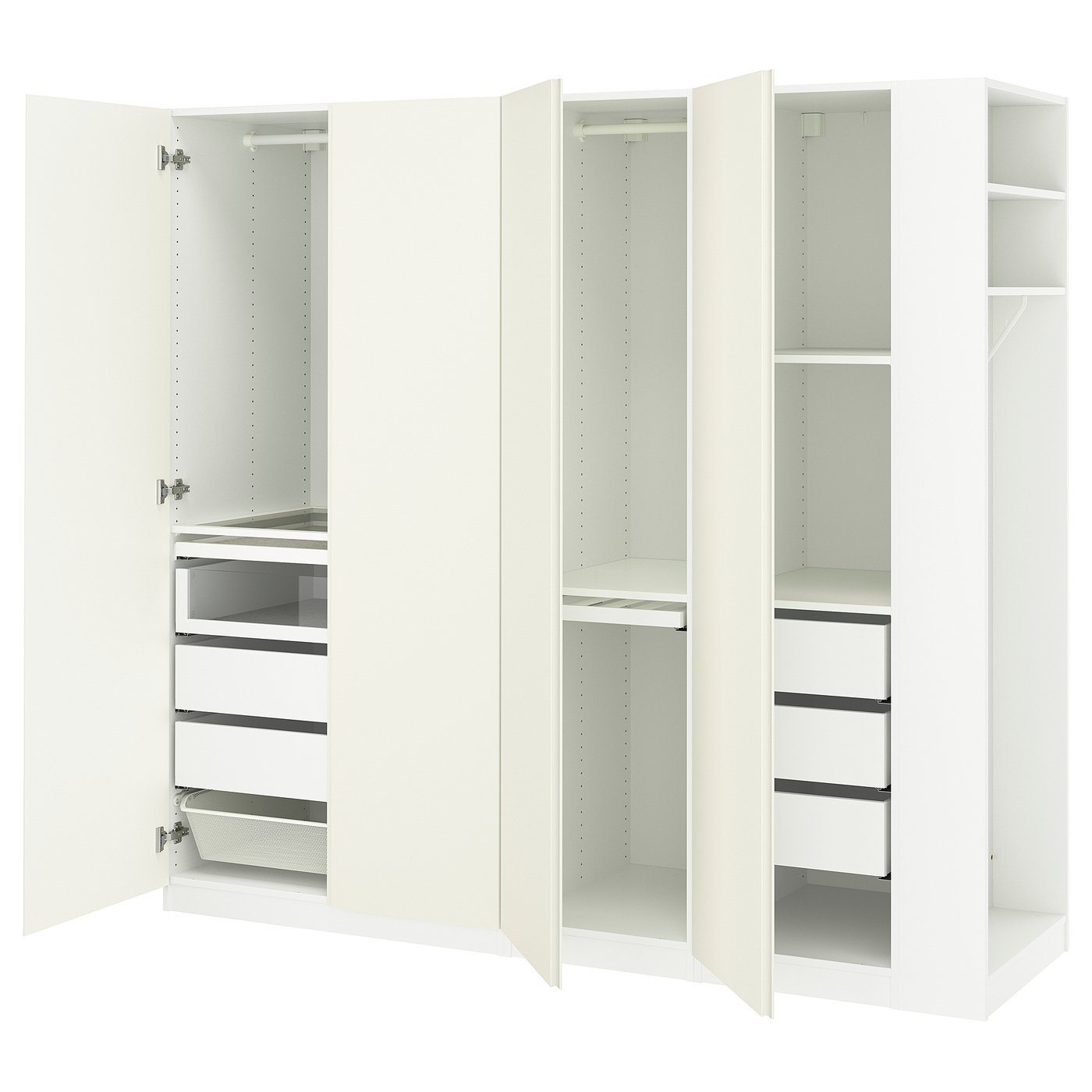 PAX / VIKANES Kledingkastcombinatie wit wit/wit 220x60x201 cm