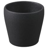 Zwart rond aardewerk