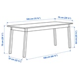 Illustratie met afmetingen voor het product: PINNTORP.