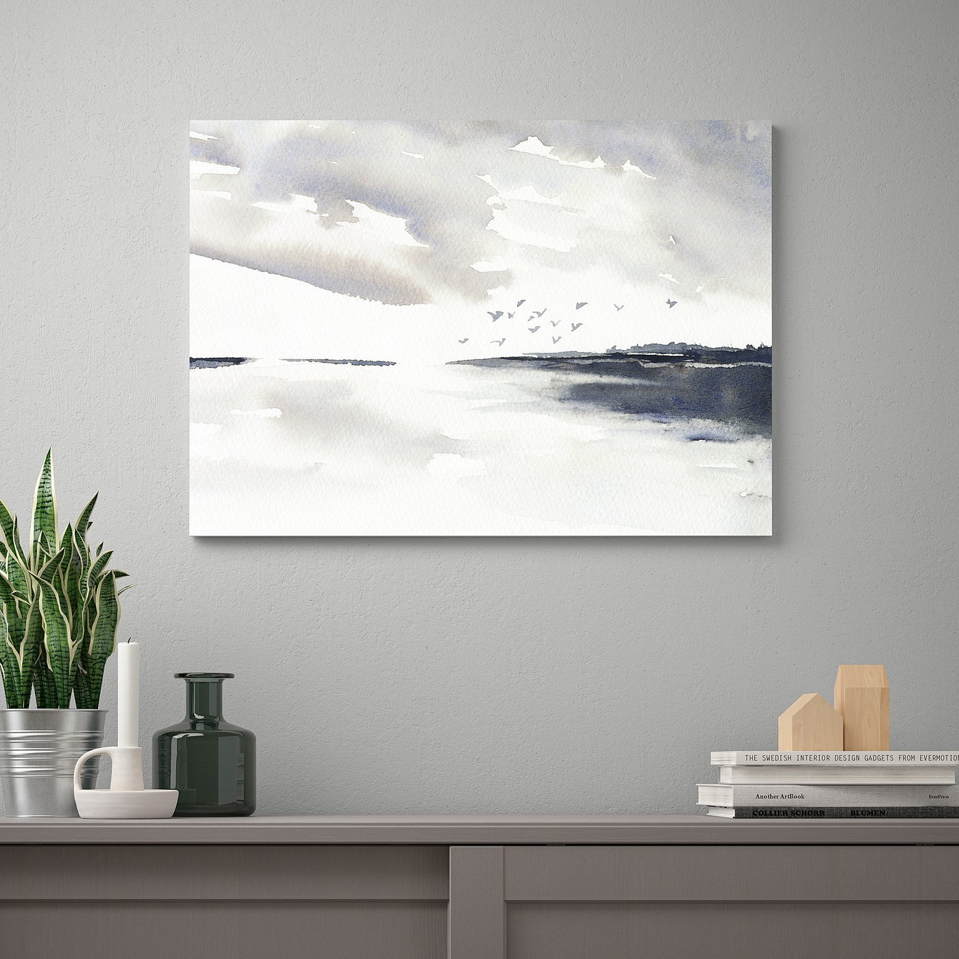 PJÄTTERYD afbeelding zonder lijst, wegvliegen, 70x50 cm - IKEA