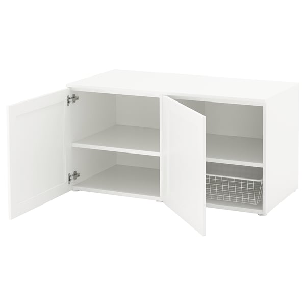 films vervaldatum botsing PLATSA Bank met bergruimte, wit/Sannidal wit, 120x57x63 cm - IKEA