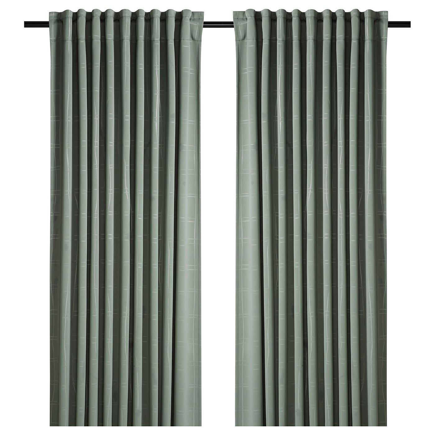 Deels verduisterende gordijnen PRAKTTIDLÖSA1pr groen IKEA