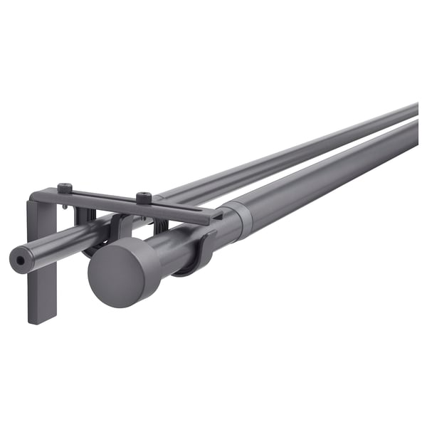 Racka Hugad Gordijnrailcombinatie Dubbel Zilverkleur Ikea