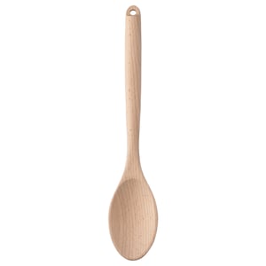 RÖRT houten lepel, natuurlijk beukenhout, enkel handvat, glad oppervlak.