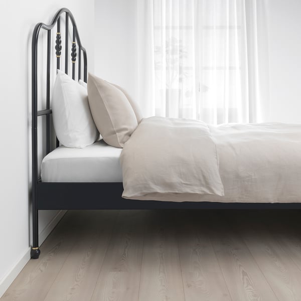 sagstua bedframe zwart 160x200 cm ikea