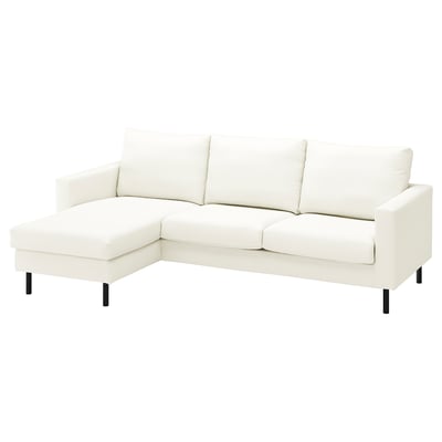SALTSJÖBADEN 3-zitsbank met chaise longue, Blekinge wit