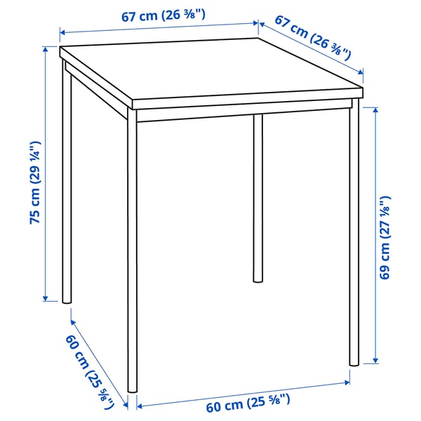 metalen importeren Drastisch Tafel, SANDSBERG, zwart, 67x67 cm - IKEA