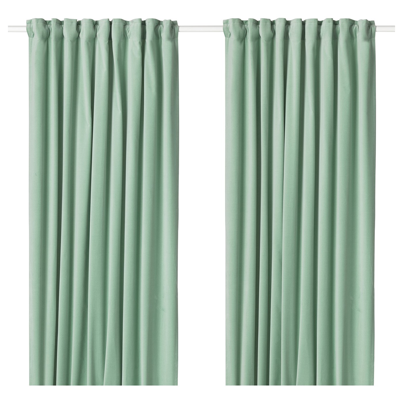 Sanela Deels Verduisterende Gordijnen 1pr Lichtgroen 140x300 Cm Ikea