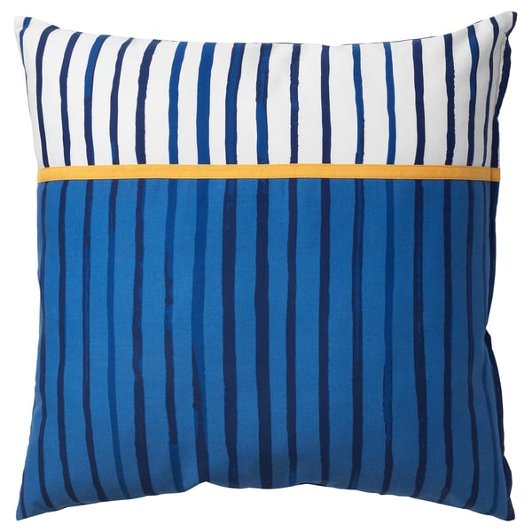 sanglarka kussen streep blauw oranje 50x50 cm ikea