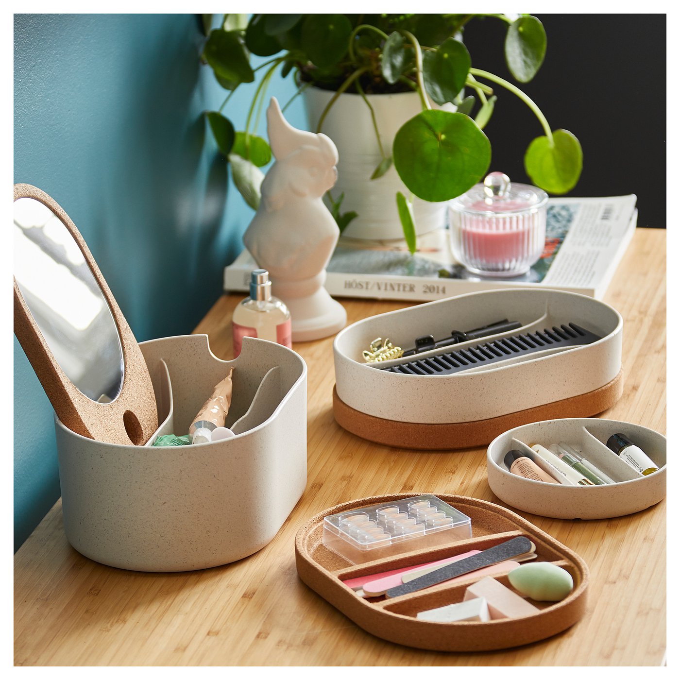 Saxborga Dienblad Set Van 2 Kurk Ikea