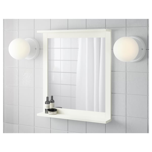 Silveran Spiegel Met Plank Wit 56x64 Cm Ikea