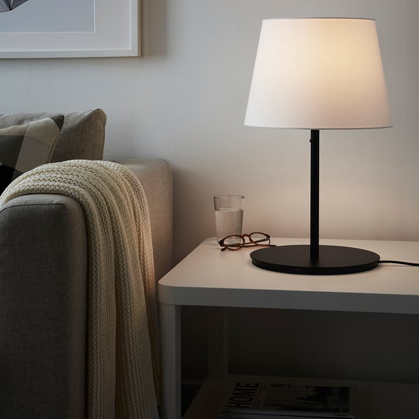 skaftet tafellampvoet zwart 38 cm ikea