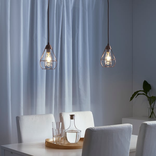slattbo hanglamp koperkleur ikea