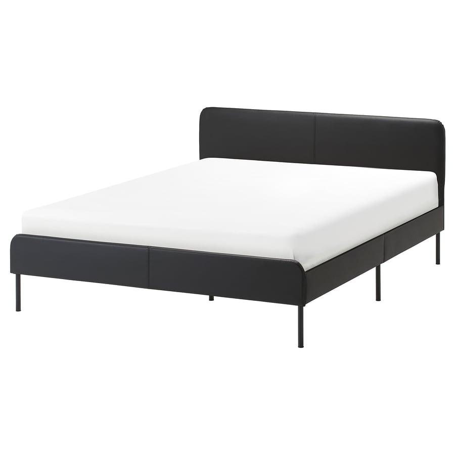 Gestoffeerd bed, SLATTUM, zwart, 160x200 cm IKEA