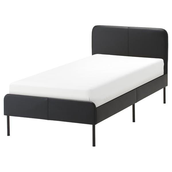 slattum gestoffeerd bed bomstad zwart 90x200 cm ikea
